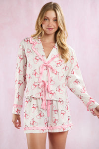 WESTERN SATIN PINK PJS