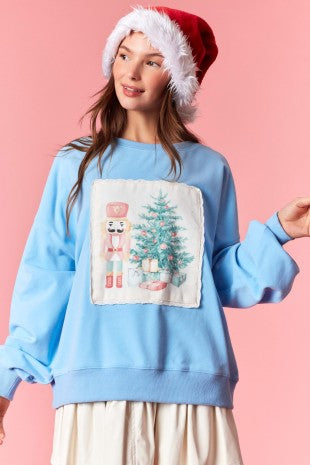 CHRISTMAS PATCH PULLOVER