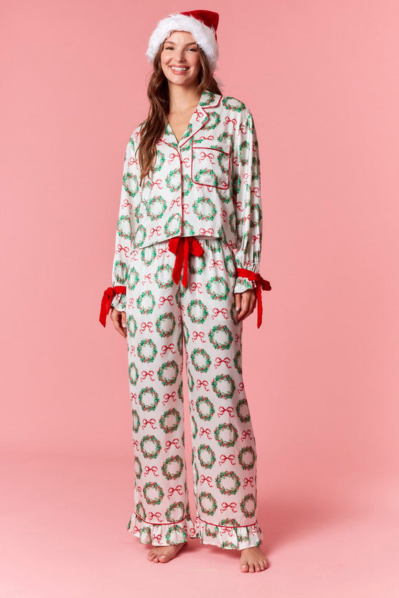 MISELTOE BOW PANTS PJS