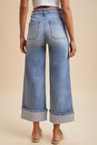JACEY STRETCH WIDE LEG DENIM