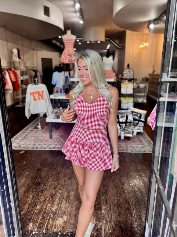 RED GINGHAM SET