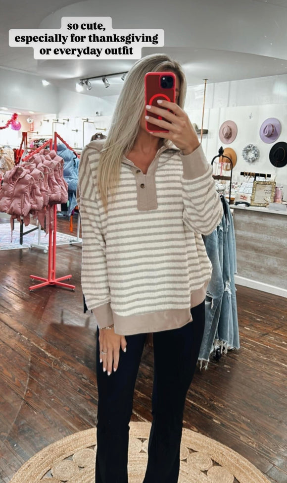 TAYLOR TAUPE SWEATER