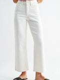 SLIM WIDE LEG WHITE DENIM