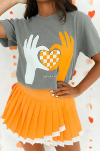 ORANGE HEART TEE