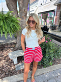 TERRY STRIPE SHORTS