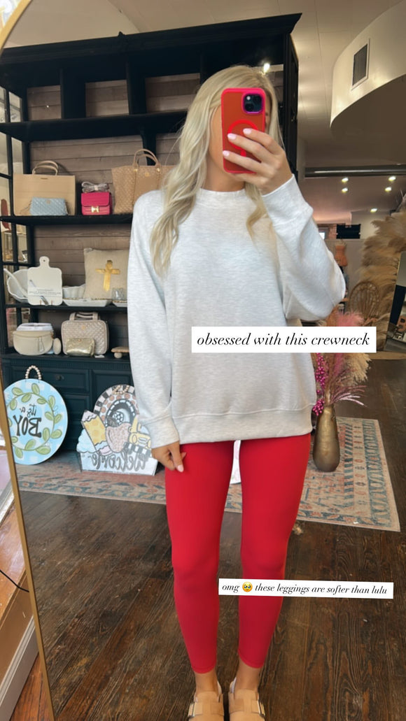 BUTTER SOFT RED LEGGINGS