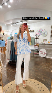 PEPLUM FLORAL TOP