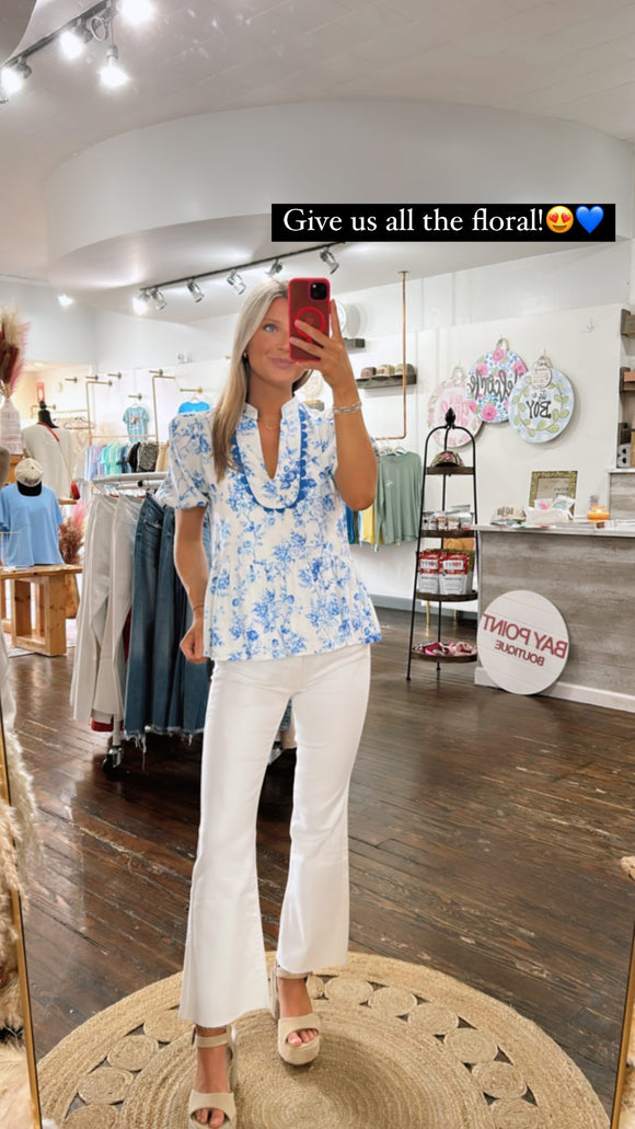 PEPLUM FLORAL TOP