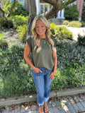 CARRIE OLIVE TOP