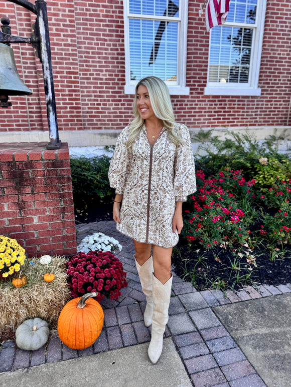 MILEY TAUPE DRESS