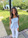 ELLA BLUE STRIPE TOP