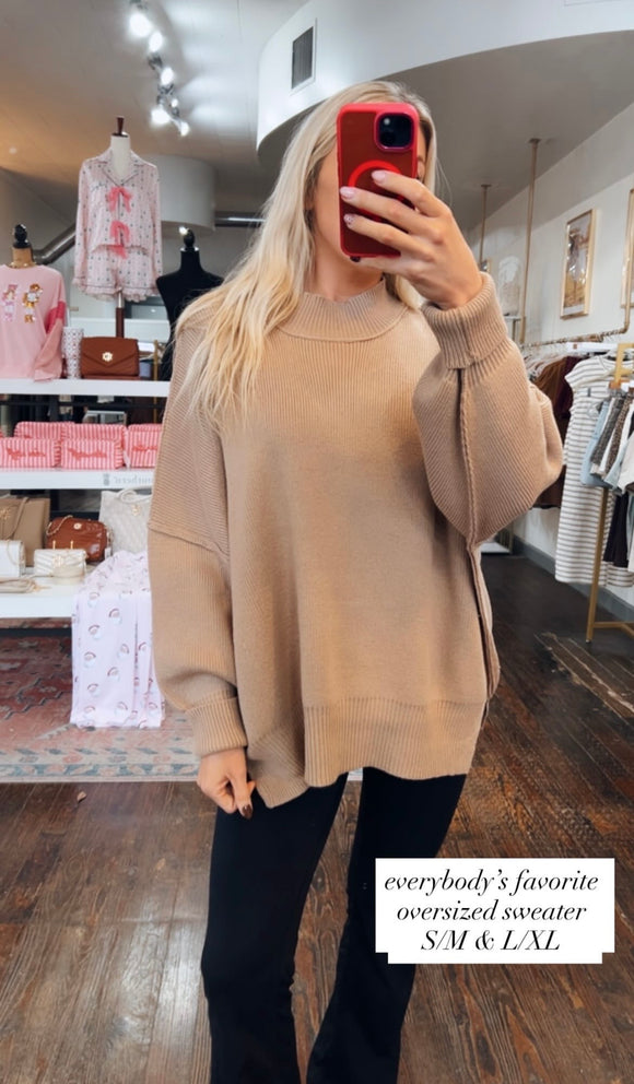 MOCHA OVERSIZED SWEATER