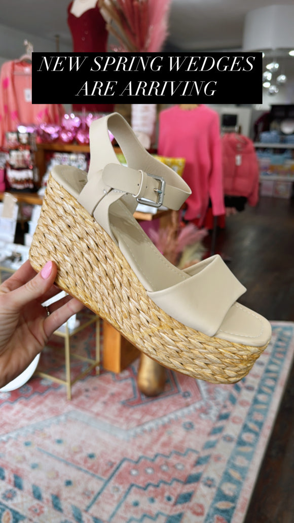 IVORY PLATFORM WEDGES