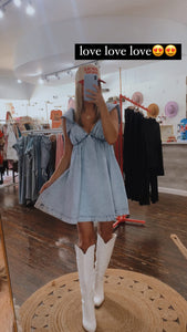 GOING OUT DENIM DRESS