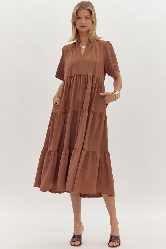 CARAMEL MAXI DRESS