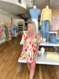 BRINLEY RED FLORAL DRESS