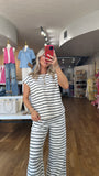 NAVY LOUNGE STRIPE SET