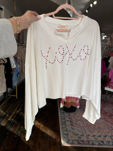 XOXO RHINESTONE SWEATSHIRT