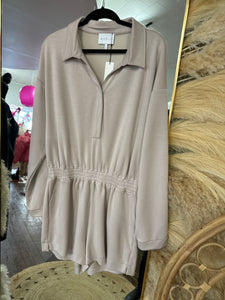 TAUPE SCUBA ROMPER