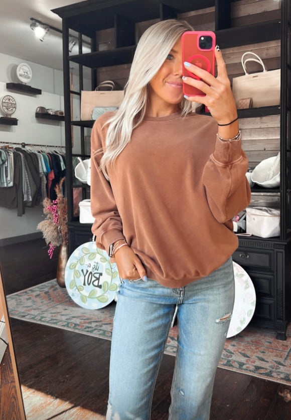 CHESTNUT KNIT TOP