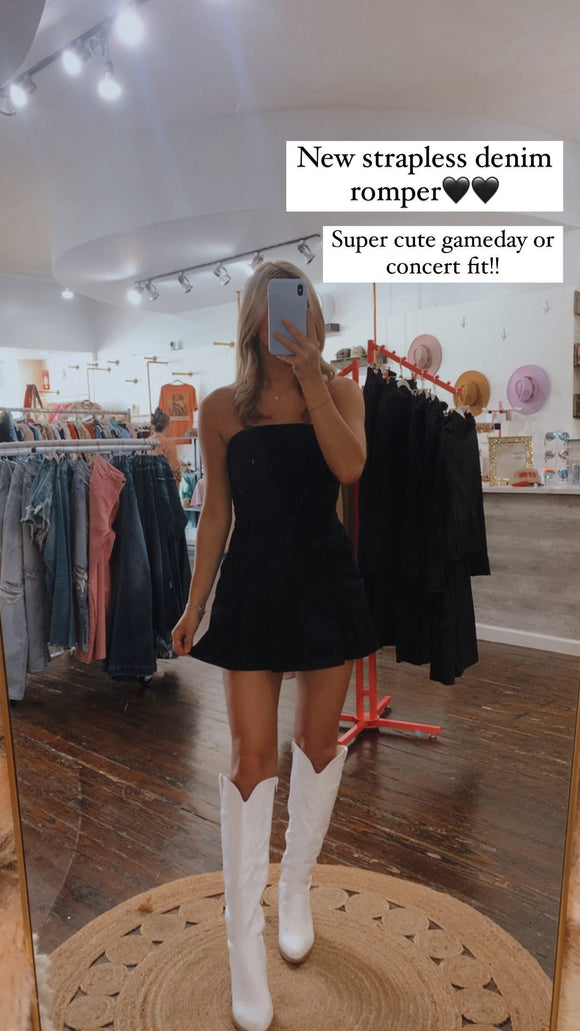 GAMEDAY STRAPLESS ROMPER