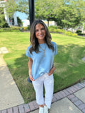 HAILEY BLUE TOP