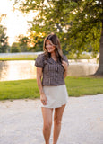 SUEDE WRAP SKORT