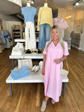 PAISLEY PINK STRIPE MAXI