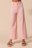 PINK FRAYED DENIM PANTS