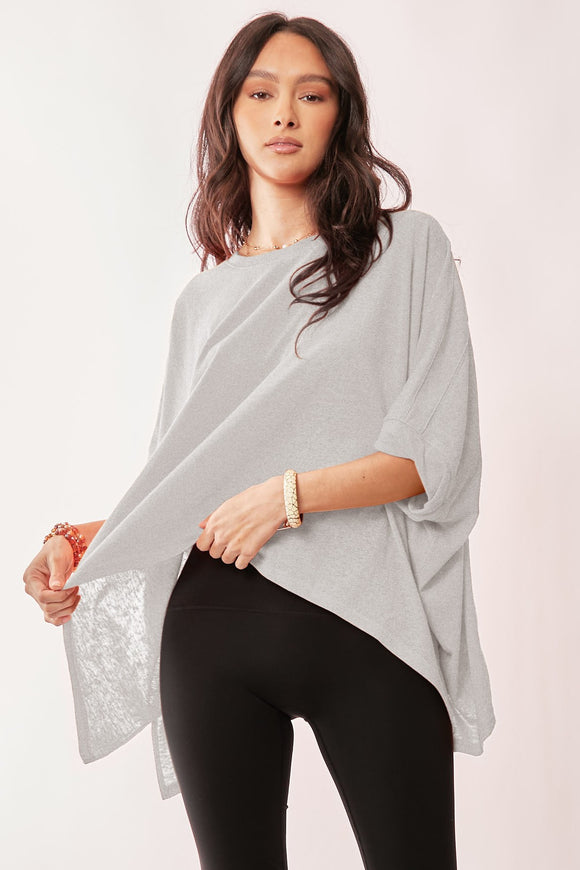 KENNEDY OVERSIZED TOP | GREY