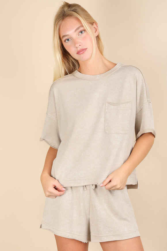 TERRY TAUPE SET
