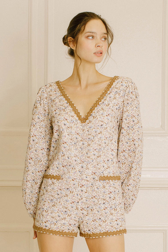 MULTI FLORAL ROMPER