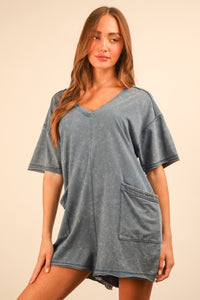 DENIM CASUAL ROMPER
