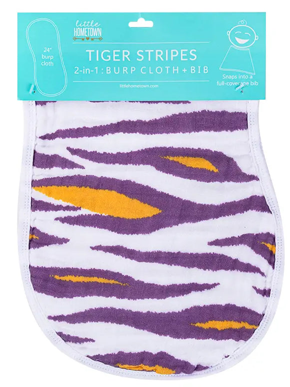 Little Hometown/ Tiger Stripes Burp cloth